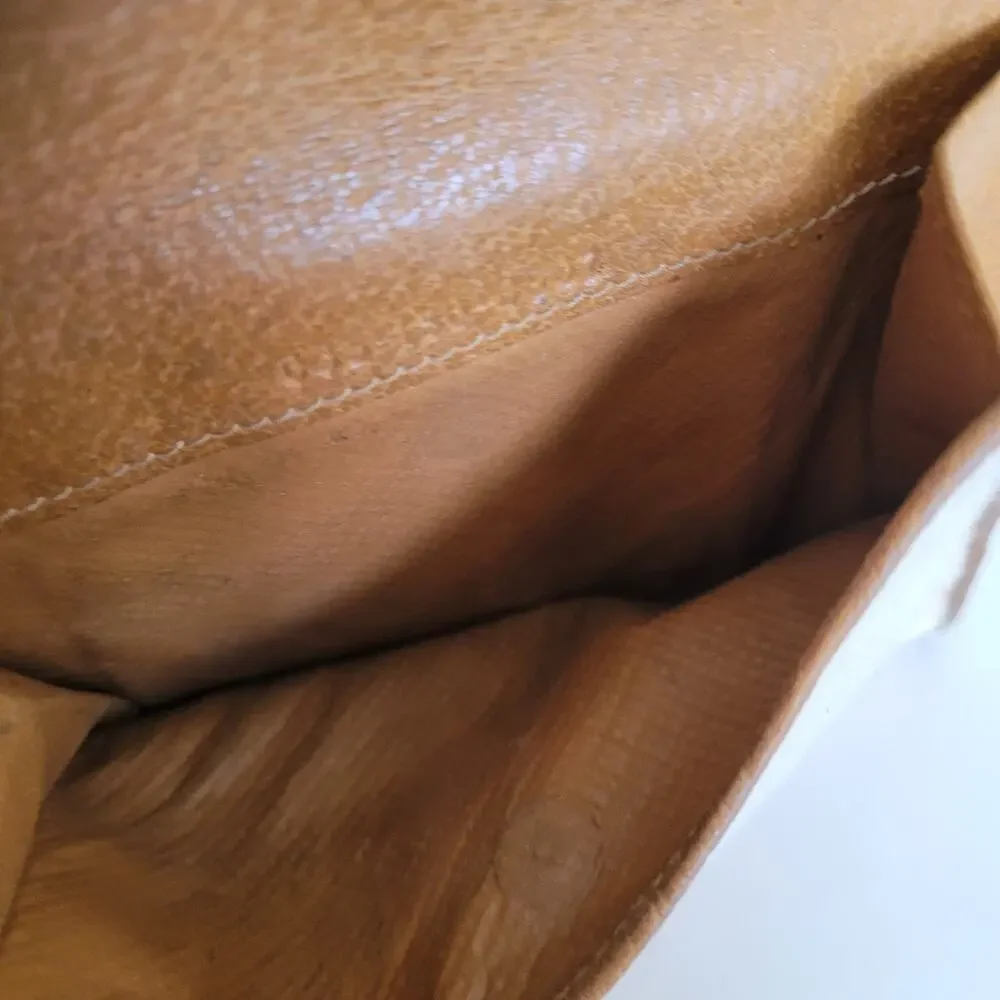 Vintage‎ Gucci Bi-Fold Wallet Tan Leather & Canvas Made in Italy Snap Closure